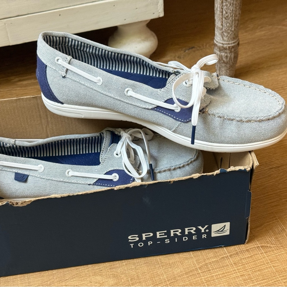 Sperry denim canvas boat shoe